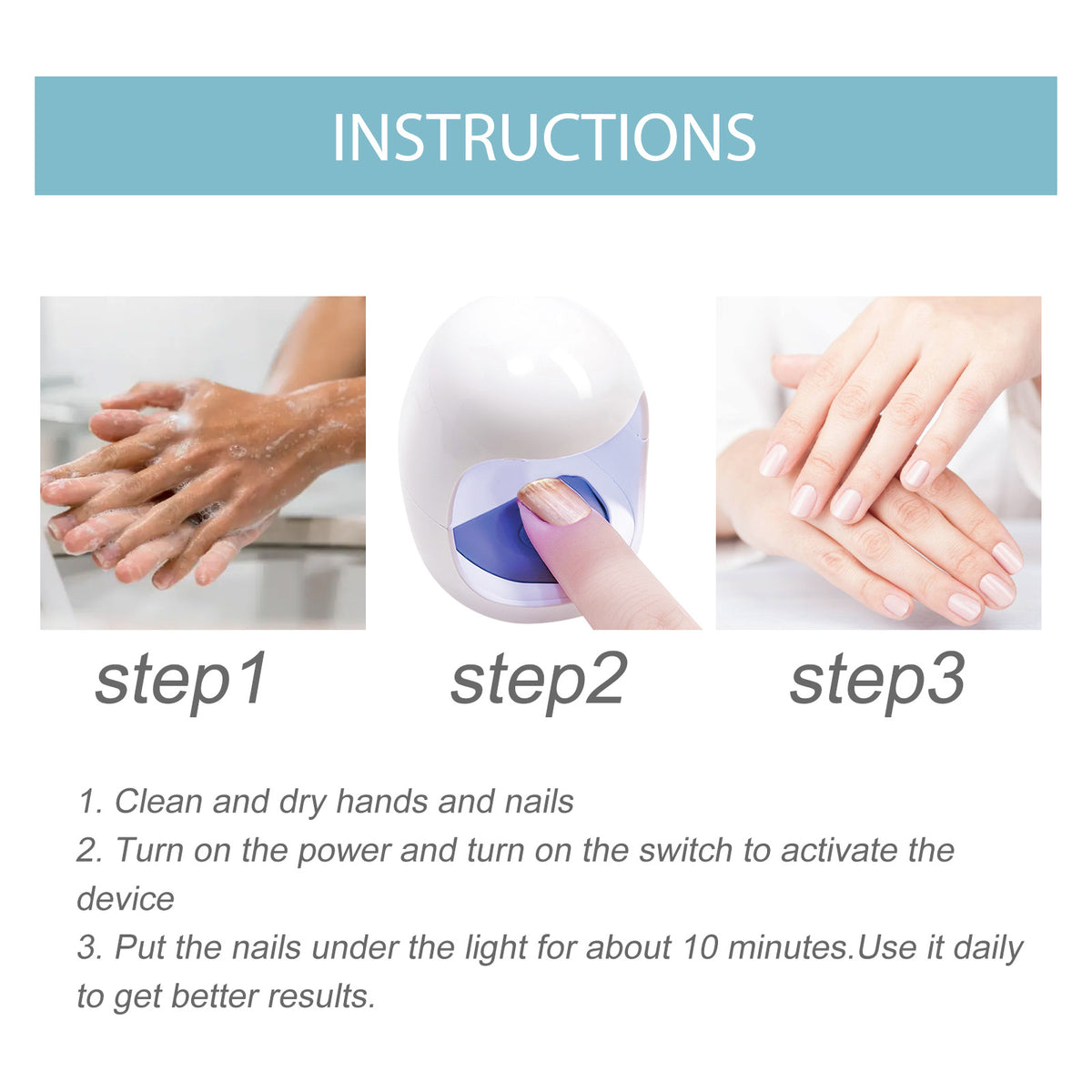 Nail Fungal Cleaning Laser Relief Device, Gray Nail Bad Nail Thickening Soft Nail Bright Nail Care Instrument