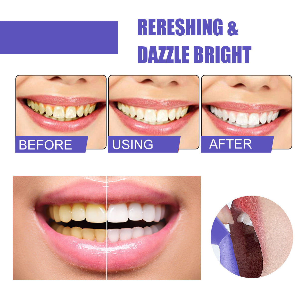 V34 Foaming Whitening Toothpaste, Cleans Teeth Tartar Teeth Stains Fresh Breath And Whitens Teeth Toothpaste
