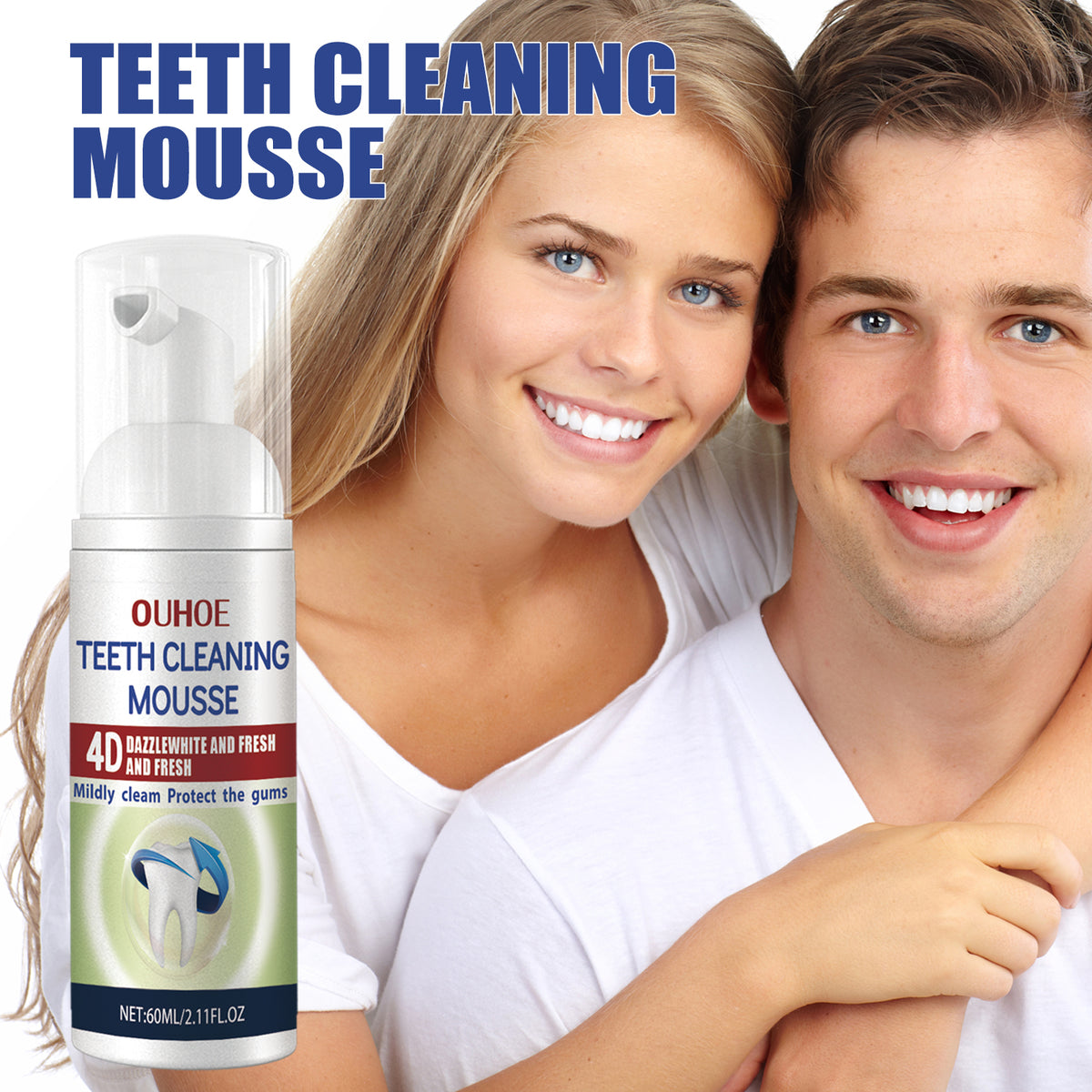 Tooth Cleaning Mousse, Mouth Clean Fresh Bright White Anti-decay Foam Toothpaste