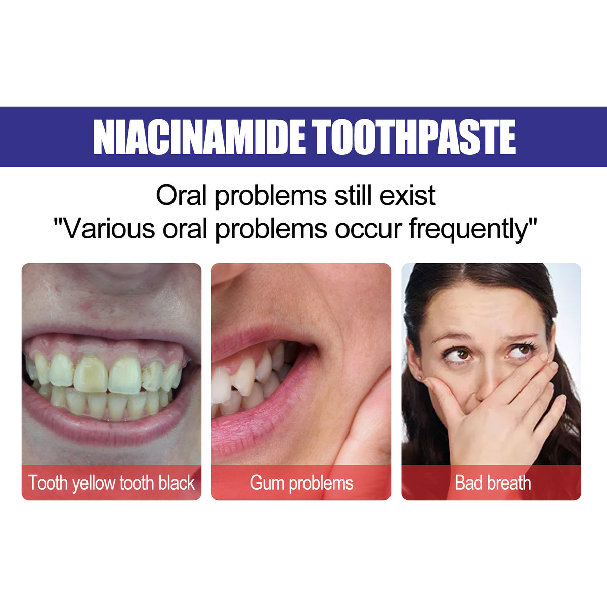 Niacinamide Toothpaste, Cool White Toothpaste Freshen Breath Clean Mouth Guard Gum Jianchi Bright White Toothpaste