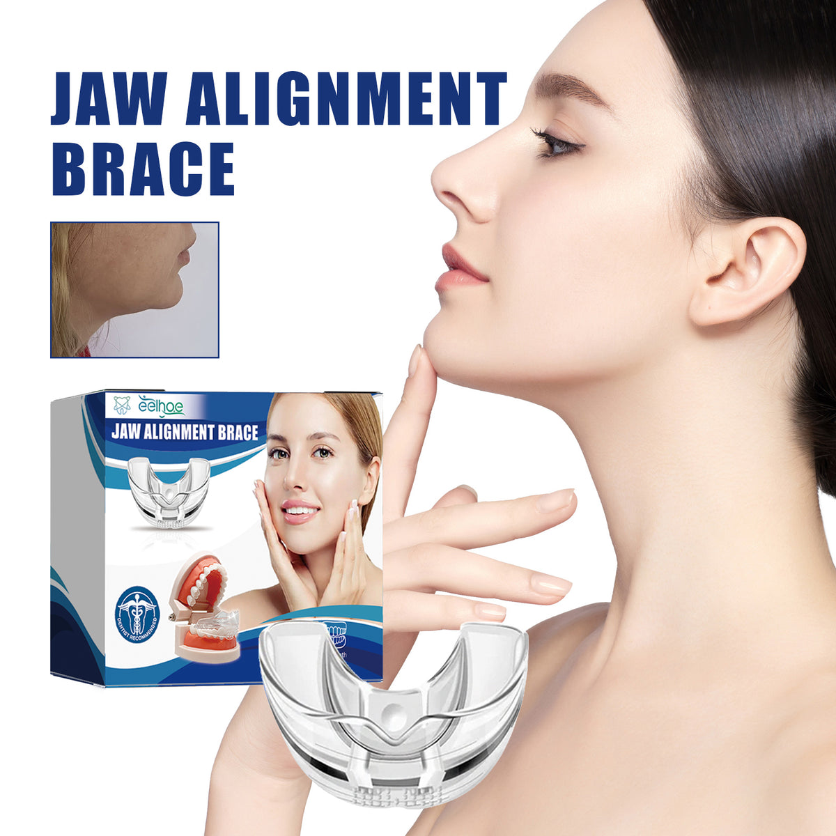 Jaw Alignment Brace, Repair Jaw After Retraction Teeth Uneven Deformity Buck Teeth Oral Care Support