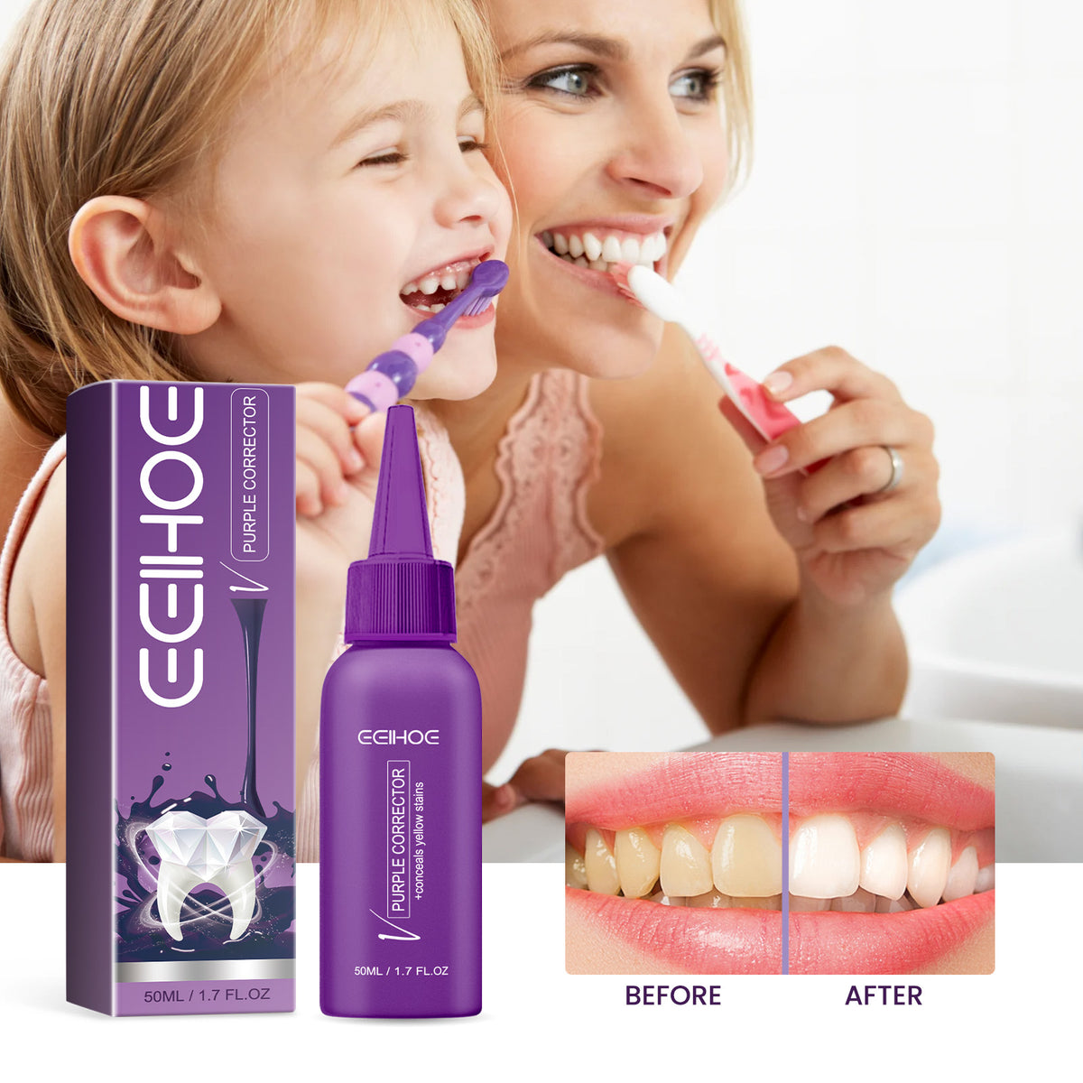 Purple Corrector, To Tartar Very Well Teeth Yellow Teeth Whitening Beauty Clean Mouth Smell Bad Breath Teeth Cleaning Fluid