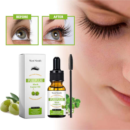 Black Castor Oil, Natural Curl Black Beauty Mild No Trace No Smudge Mascara
