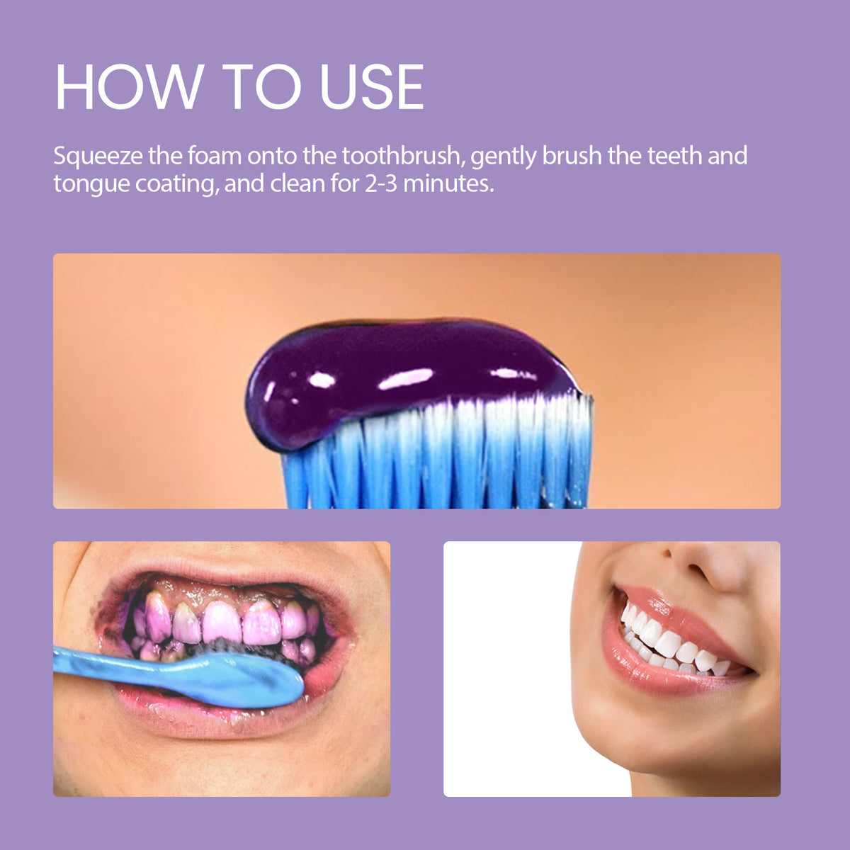 Purple Corrector, Deep Clean Bad Breath Dirt Care Gingival Whitening Tooth Care Toothpaste