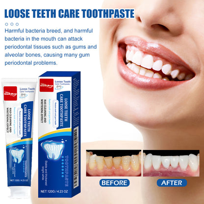 Loose Teeth Care Toothpaste, Freshen Breath Prevent Cavities Gum Care White Teeth Toothpaste