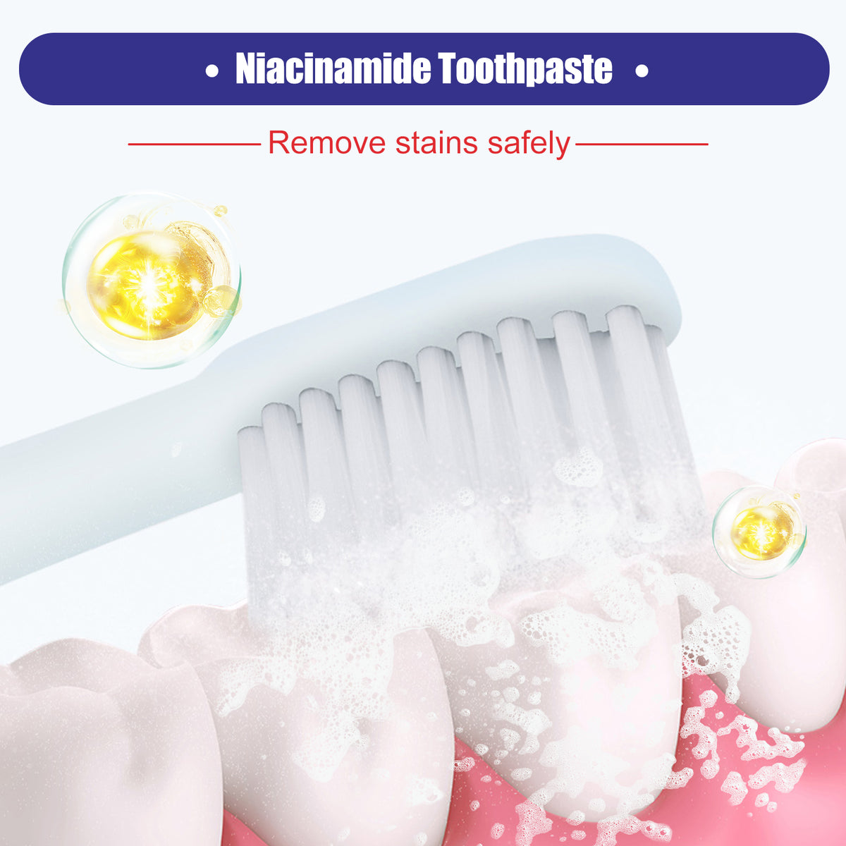 Niacinamide Toothpaste, Cool White Toothpaste Freshen Breath Clean Mouth Guard Gum Jianchi Bright White Toothpaste