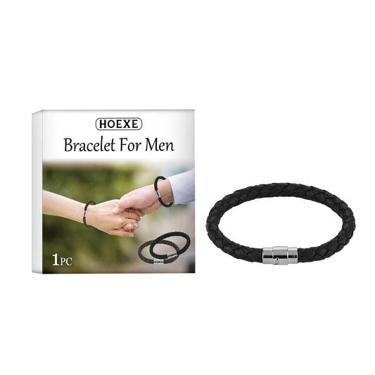 Couple Bracelet, Pu Leather Rope Woven Men's And Women's Style Personality Simple Style Couple Bracelet Fashion Accessories