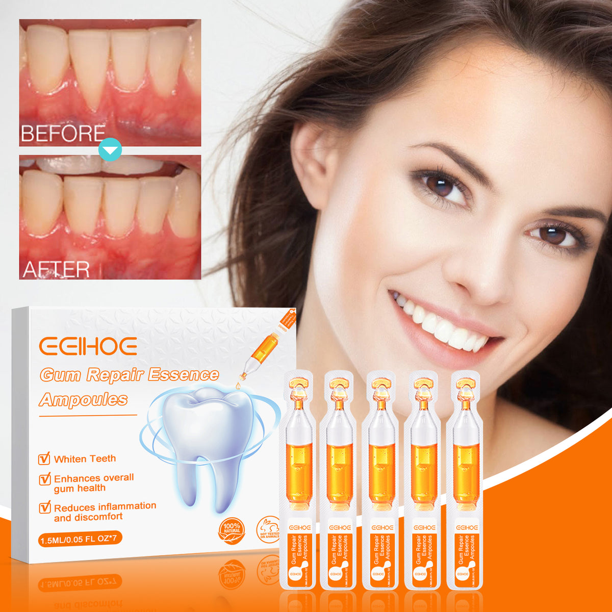 Tooth Repair Essence, Cleaning Teeth Stains Tartar Care Gums Oral Care Essence