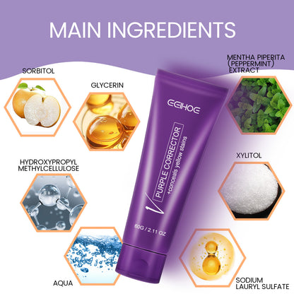 Purple Corrector, Deep Clean Bad Breath Dirt Care Gingival Whitening Tooth Care Toothpaste