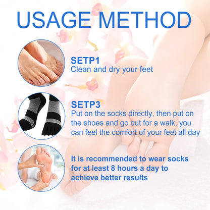Antifungal Deodorant Socks, Comfortable Breathable Non-slip Anti-foot Sweat Deodorant Foot Care Thermal Socks