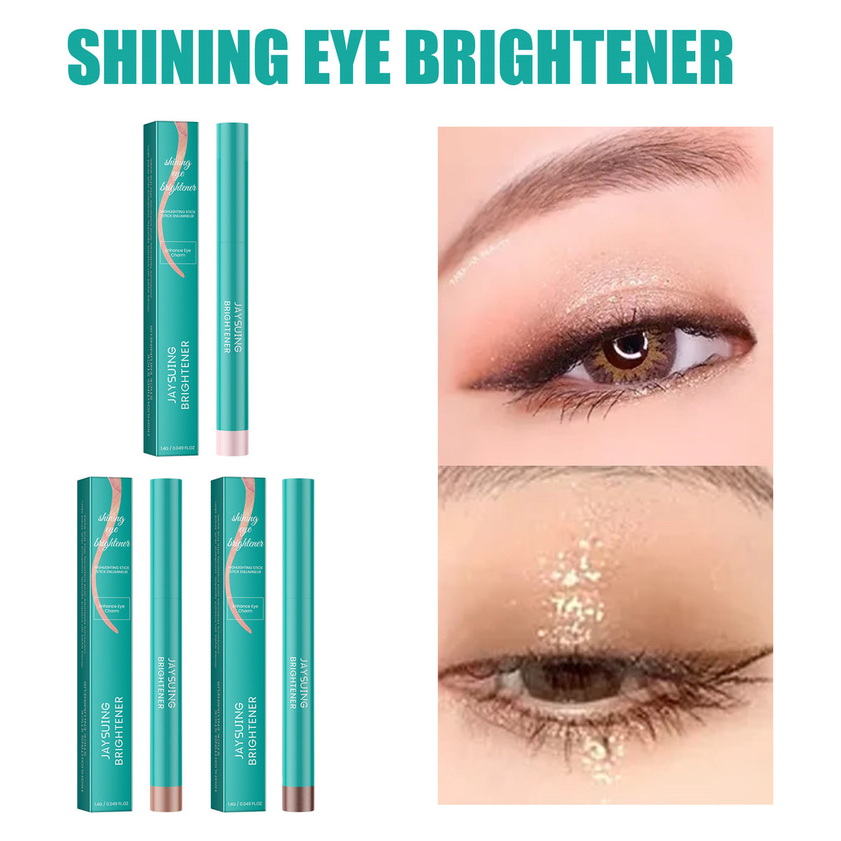 Eyeshadow Stick Waterproof Long-Lasting Easy Color Fine Shimmer Reclining Silkworm Brightening All-In-One Eyeshadow Stick