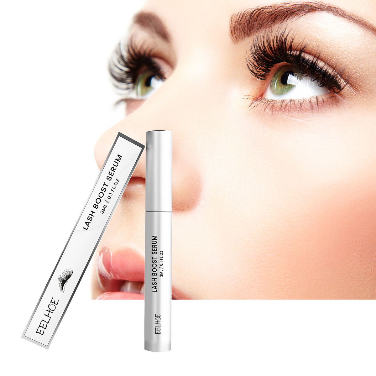 Lash Boost Serum, Eyebrows And Eyelashes Black Thick Curly Natural Beautiful Slender Long Gentle Not Easy To Smudges