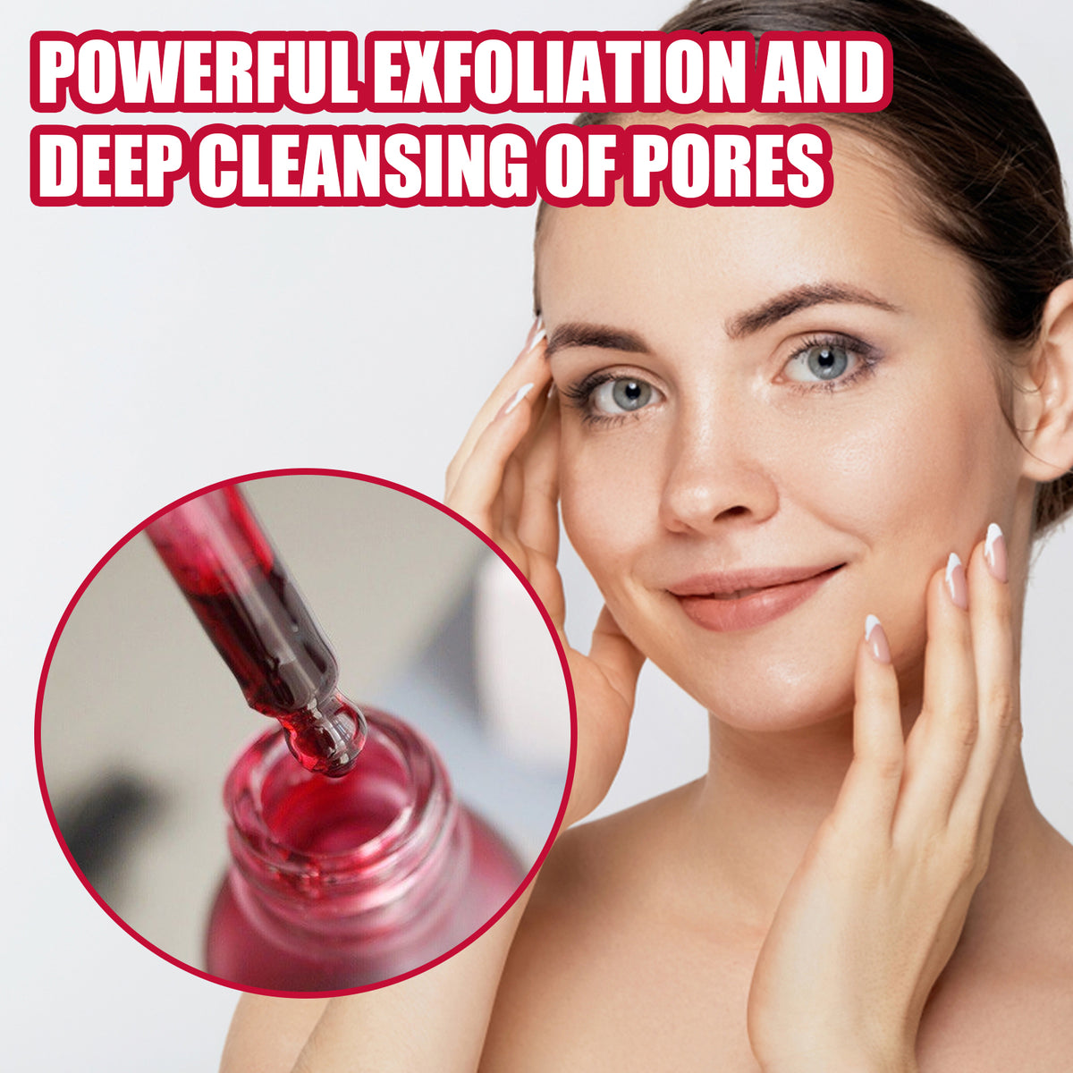 AHA30% + BHA 2% Fruit Acid Salicylic Acid Essence, Exfoliating Cleaning Blackheads Acne And Shrinking Pores Essence