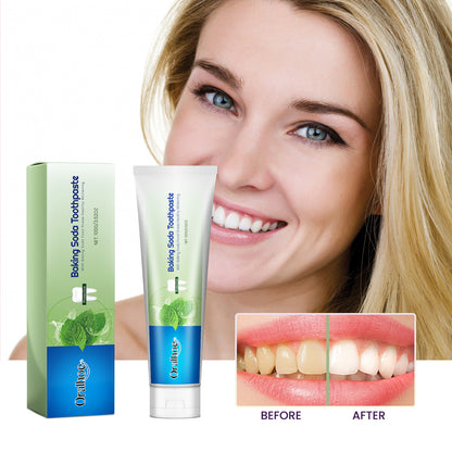 Baking Soda Toothpaste, Clean Tartar Stains Fresh Breath White Beauty Toothpaste